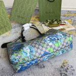 GUCCI Supreme Monogram Blooms Medium Reversible Tote Beige Blue Navy - Image 5