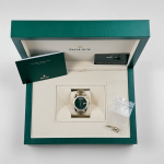 Rolex Day-Date 40 228348RBR Yellow Gold Green Roman Numeral Dial Diamond Bezel (2024) - Image 11