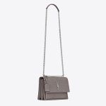 Saint Laurent Sunset Medium In Crocodile Embossed Shiny Leather - Image 6