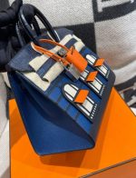 Hermès Faubourg Birkin 20 Bleu Marine - Image 7