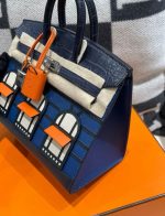 Hermès Faubourg Birkin 20 Bleu Marine - Image 3