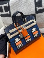 Hermès Faubourg Birkin 20 Bleu Marine - Image 4