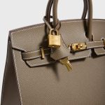 Hermès Birkin 25 Epsom Etoupe Sellier Gold Hardware - Image 6