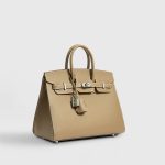 Hermès Birkin 25 Epsom Etoupe Sellier Palladium Hardware - Image 3