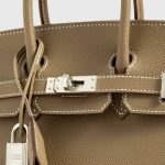 Hermès Birkin 25 Epsom Etoupe Sellier Palladium Hardware - Image 9