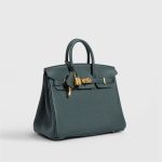 Hermès Birkin 25 Togo Vert Fonce Gold Hardware - Image 3