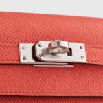Hermès Kelly 25 Epsom Rose Texas Sellier Palladium Hardware - Image 6