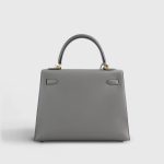 Hermès Kelly 25 Veau Madame Gris Meyer Sellier Gold Hardware - Image 3