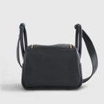 Hermès Lindy 20 Clemence Black Gold Hardware - Image 3