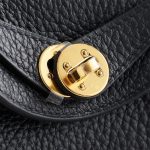Hermès Lindy 20 Clemence Black Gold Hardware - Image 6