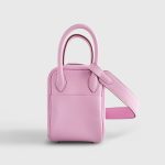 Hermès Lindy 20 Clemence Mauve Sylvester Palladium Hardware - Image 4