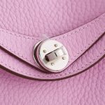 Hermès Lindy 20 Clemence Mauve Sylvester Palladium Hardware - Image 6