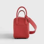 Hermès Lindy 20 Clemence Vermillon Palladium Hardware - Image 4