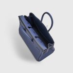 Hermès Birkin 25 Togo Blue Navy Palladium Hardware - Image 4