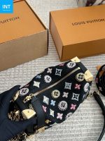 Louis Vuitton bling bling embroidered beaded studded fabric double box - Image 3