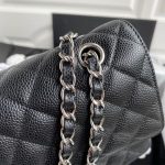 CHANEL CLASSIC HANDBAG Grained Calfskin & Silver Metal - Image 5