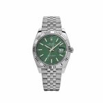 Rolex Datejust 41 126334 Stainless Steel Fluted Motif Green Dial Jubilee
