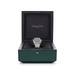 Audemars Piguet Royal Oak 77451ST.ZZ.1361ST.01 ‘Ladies’ Selfwinding ’50th Anniversary’ Stainless Steel Light Blue Dial Diamond Bezel (2023) - Image 8