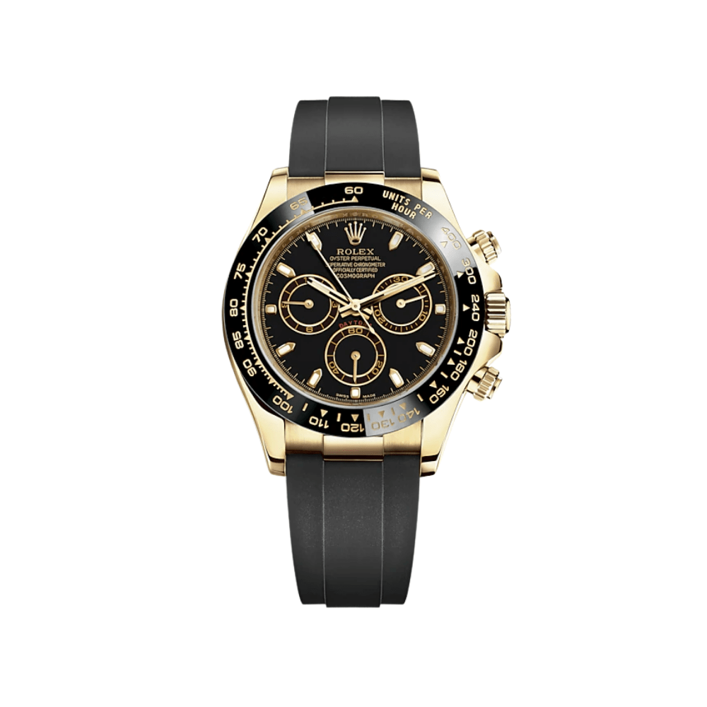 SseAx07a-rolex-daytona-yellow-gold-black-dial-rubber-strap-116518ln-rolex-40268799770868.png Rolex Daytona 116518LN Yellow Gold Black Dial - Image 1