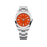 Rolex Oyster Perpetual 36 126000 Stainless Steel Coral Red Dial