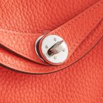 Hermès Lindy 20 Clemence Go Orange Field Palladium Hardware - Image 6