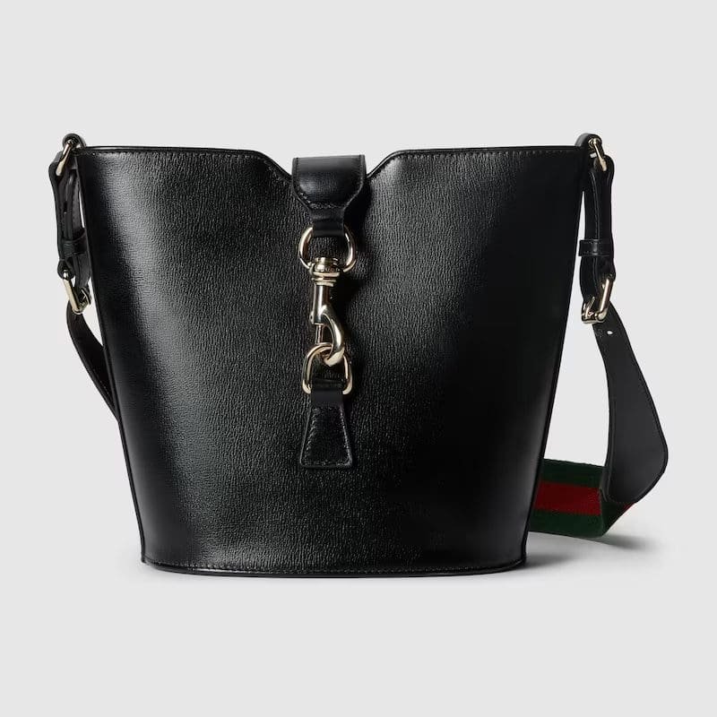 VTAZcPMM-Gucci-Mini-bucket-shoulder-bag-black-leather.jpg GUCCI MINI BUCKET SHOULDER BAG(BLACK) - Image 1