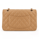 CHANEL Dark Beige Caviar Medium Classic Double Flap Bag - Image 2