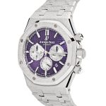 Audemars Piguet Royal Oak 26331BC.GG.1224BC.01 Chronograph Purple Dial Frosted White Gold - Image 2