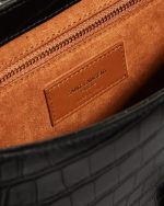 Saint Laurent Le 5 A 7 YSL Shoulder Bag in Croc-Embossed Leather - Image 3