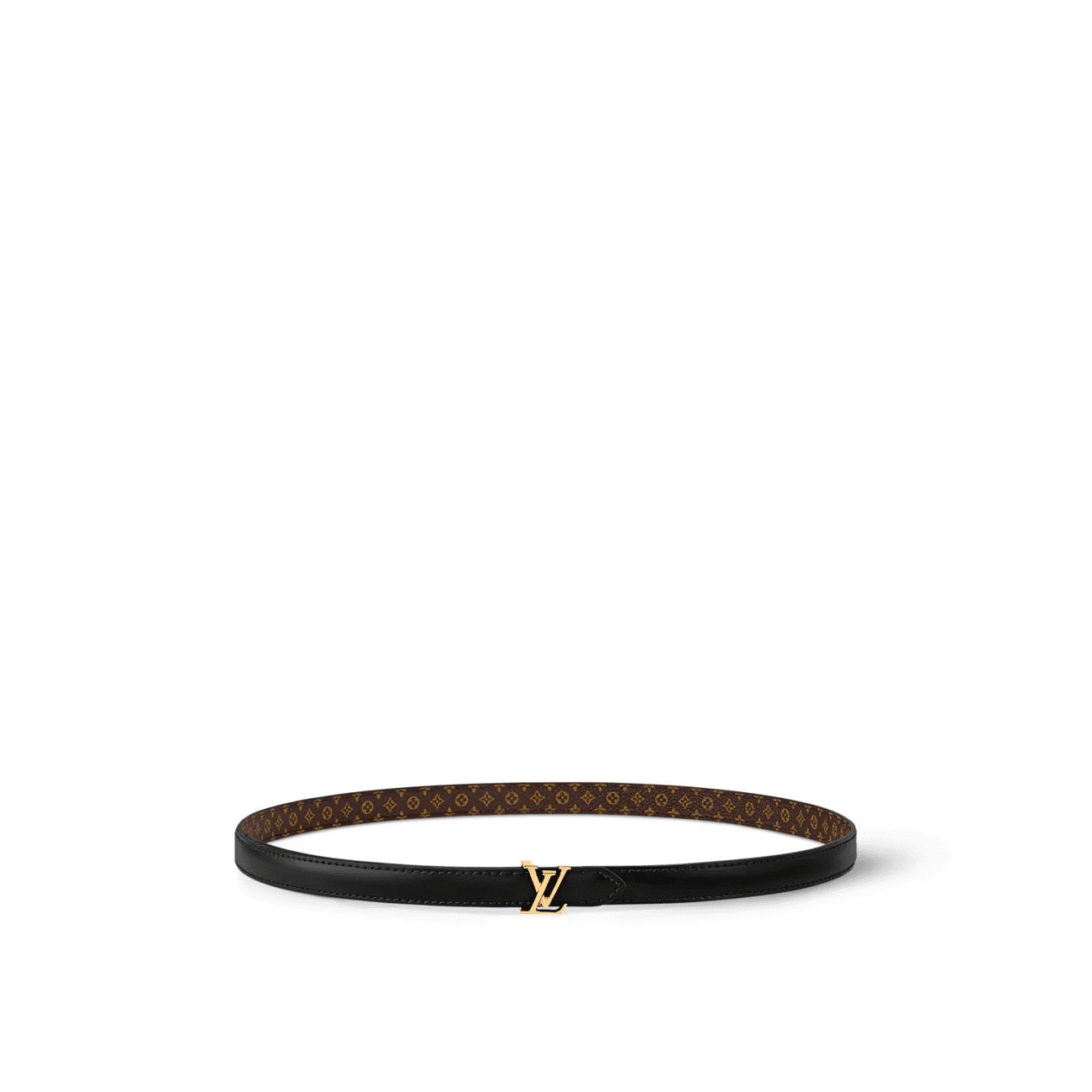 ad2e738f5389e4839e3ebaeabf261f65.png Louis Vuitton M8869U LV Mini 15mm Reversible Belt - Image 1