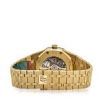 Audemars Piguet Royal Oak 15412BA.YG.1224BA.01 Rainbow Baguette Frosted Yellow Gold Double Balance Wheel - Image 6