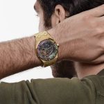 Audemars Piguet Royal Oak 15412BA.YG.1224BA.01 Rainbow Baguette Frosted Yellow Gold Double Balance Wheel - Image 2