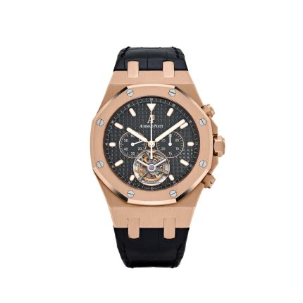 Audemars Piguet Royal Oak 25977OR.OO.D002CR.01 Chronograph Tourbillon Rose Gold Black Dial