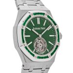 Audemars Piguet Royal Oak 26532IC.EE.1220TI.01 Selfwinding Flying Tourbillon Titanium White Gold Emerald Bezel Limited Edition (2024) - Image 3