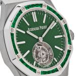 Audemars Piguet Royal Oak 26532IC.EE.1220TI.01 Selfwinding Flying Tourbillon Titanium White Gold Emerald Bezel Limited Edition (2024) - Image 5