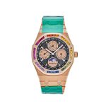 Audemars Piguet Royal Oak Perpetual Calendar 26614OR.YY.1220OR.01 Rose Gold Rainbow Bezel Black Dial Limited Edition