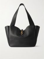 SAINT LAURENT Le 5 À 7 Bea textured-leather tote