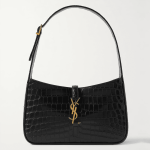 Saint Laurent Le 5 A 7 YSL Shoulder Bag in Croc-Embossed Leather
