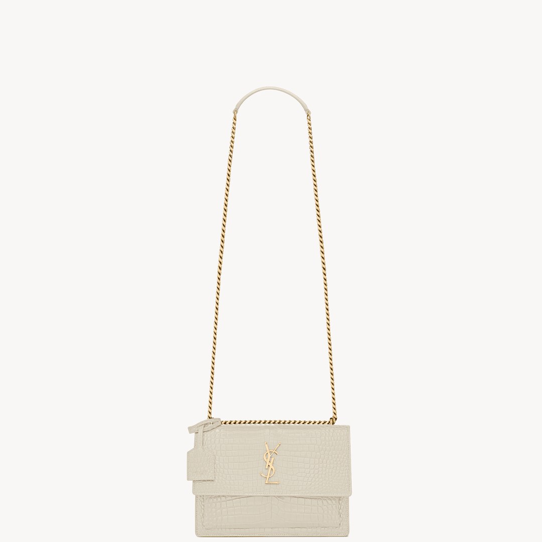 bf9521b2a6d4a23d66c4b5eb35429b37.png Saint Laurent SUNSET MEDIUM IN CROCODILE-EMBOSSED LEATHER - Image 1