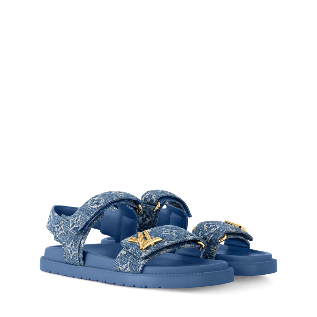 c9243811f29784c956261e364407819a.png Louis Vuitton 1ADIDS LV Sunset Flat Comfort Sandal - Image 1