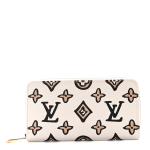 Louis Vuitton Monogram Giant Wild At Heart Zippy Wallet Creme