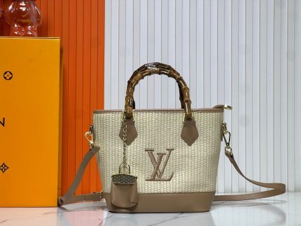 Louis Vuitton Raffia Petit Bucket Tote