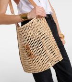 Saint Laurent Oxalis crochet raffia shoulder bag - Image 3