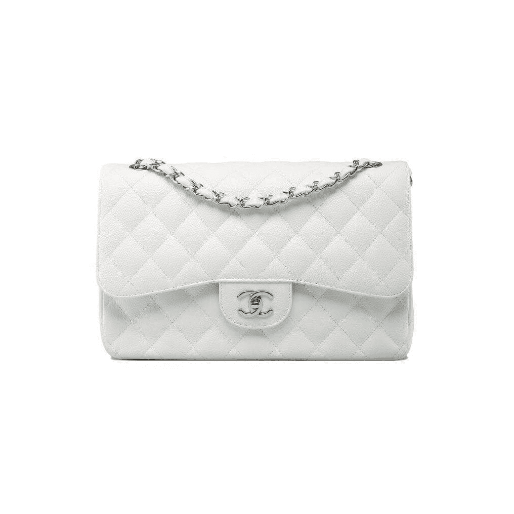 e944a999fc01eb974b99f08003da9a0.png CHANEL Classic Flap Handbag SILVER METAL - Image 1