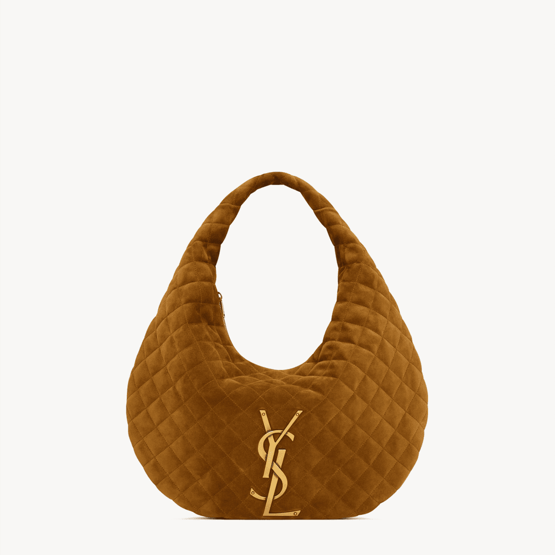 ebe5efec3937a31ea21625b79b3b445f.png Saint Laurent ICARE hobo in quilted suede - Image 1