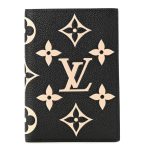 Louis Vuitton Empreinte Monogram Giant Passport Cover Black Beige
