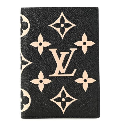 Louis Vuitton Empreinte Monogram Giant Passport Cover Black Beige