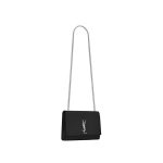 Saint Laurent Large Kate Chain Bag In Black Textured Leather - Image 5