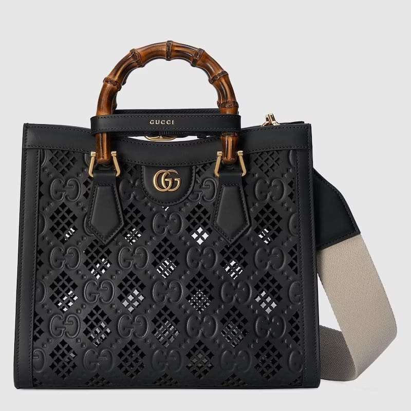 goNarUo3-Gucci-Gucci-Diana-small-tote-bag-black-leather-Detail-2.jpg GUCCI DIANA SMALL TOTE BAG - Image 1