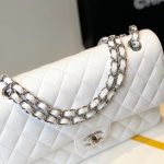 CHANEL Classic Flap Handbag SILVER METAL - Image 4